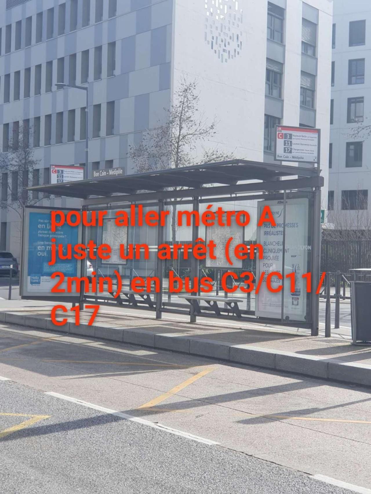 Medipole T2 Avec Un Garage Gratuit Sur Place, 16Min A Centre Ville Lyon En Metro A Villeurbanne Exterior photo